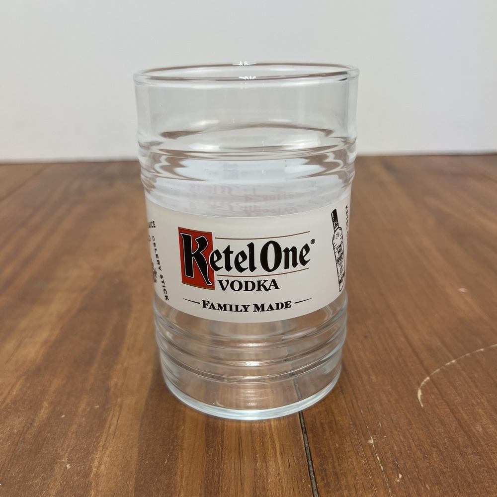 Ketel One Vodka Bloody Mary 16 oz Barrel Glass Family Made Stir Vintage